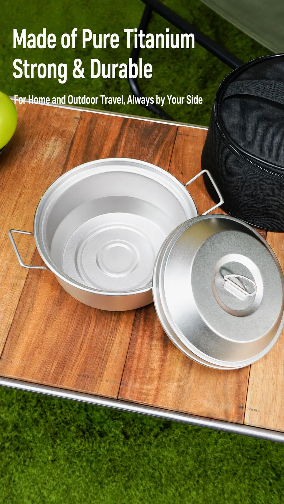 Mutian Titanium Camping Pot Structural Hardware and Accessories