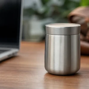 200ml Pure Titanium Vacuum Tumbler Ice Silver Tea Infuser