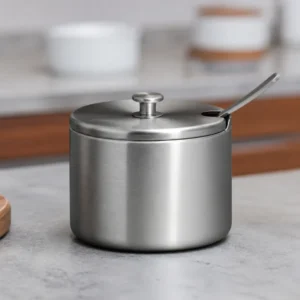 Pure Titanium Seasoning Jar 280ml Ice Crystal Silver Spoon