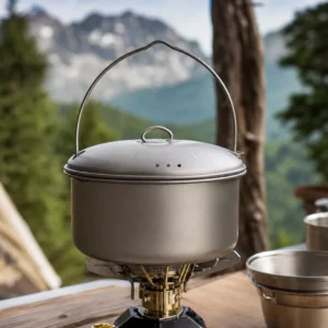 3.5L Pure Titanium Camping Pot with UFO Lid Frying Pan