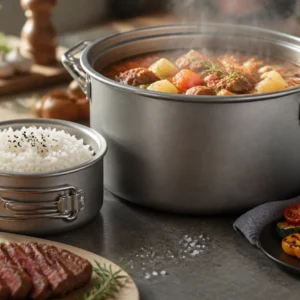 Pure Titanium Camping Cooking Pot 5500ml for 5 to 8 People