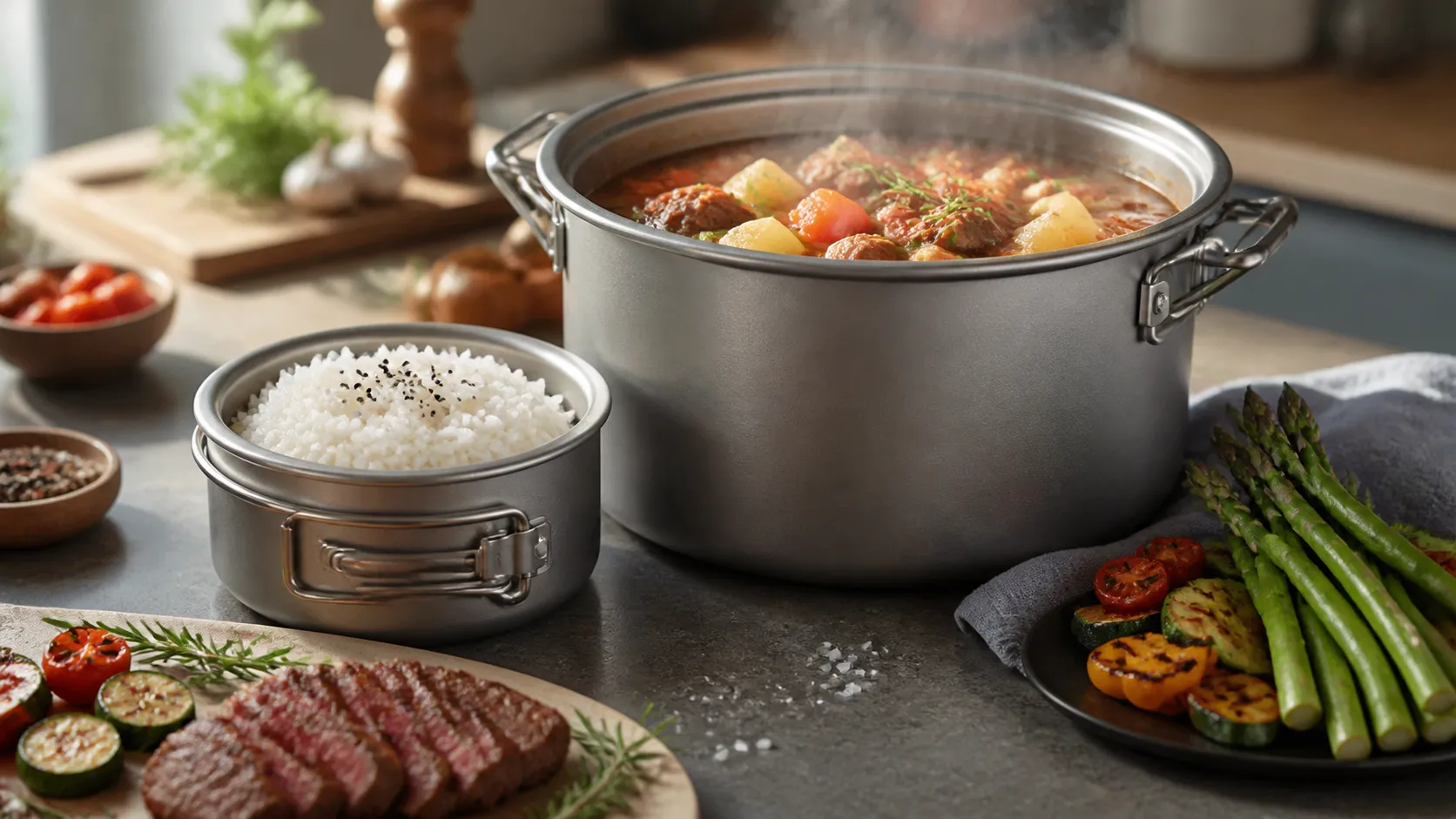 Pure Titanium Camping Cooking Pot 5500ml for 5 to 8 People