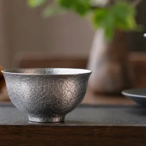 Pure Titanium Gongfu Tea Cup Ice Crystal Silver Master Cup