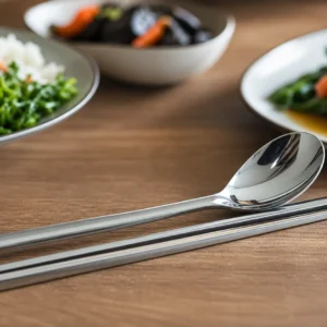 Pure Titanium Mirror Polished Spoon and Chopsticks Set