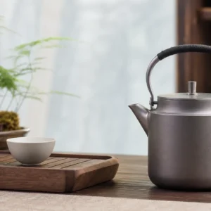 Pure Titanium Side Handle Teapot 650ml Handmade Gongfu Tea