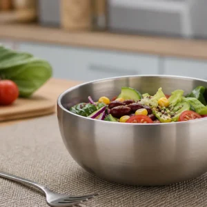 Pure Titanium Double Wall Insulated Bowl for Home Camping