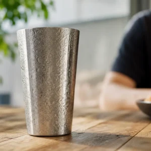 Pure Titanium Double Wall Beer Cup Ice Crystal Tumbler