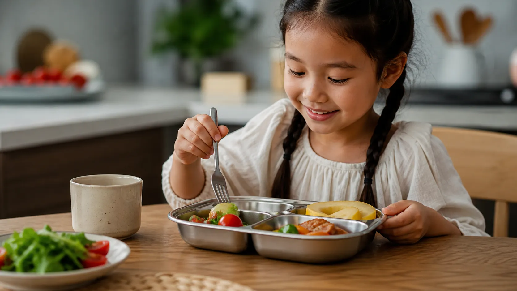 Mutian Divided Titanium Lunch Trays