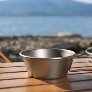 Pure Titanium Sierra Cup 300 600ml Folding Handle Bowl