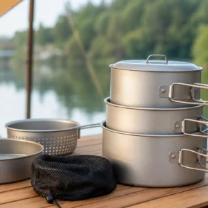 Pure Titanium Steamer Pot Lightweight Non Toxic Cookware