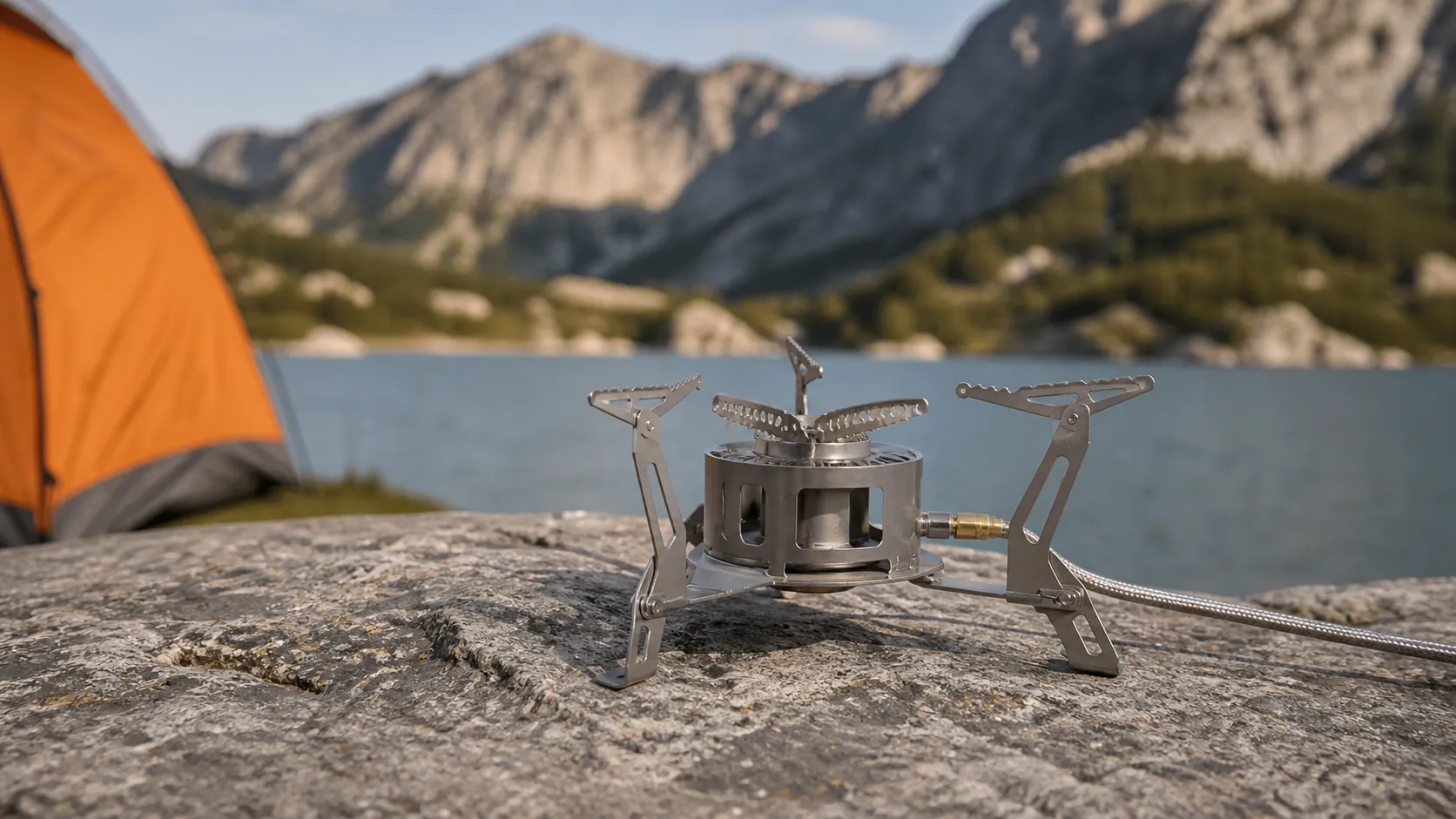 Portable Folding Titanium Wood Burning Rocket Stove