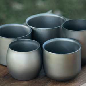 Pure Titanium Double Wall Princess Cup Lightweight Portable