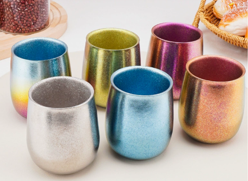 Pure Titanium Egg Shaped Lightweight Insulated Tea Cup