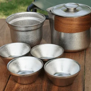 Pure Titanium 320ml Eagle Spout Gongfu Tea Set Portable